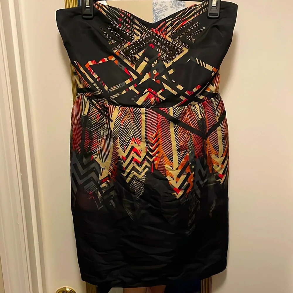 Ecotè Patterned Mini Dress - Picture 1 of 10